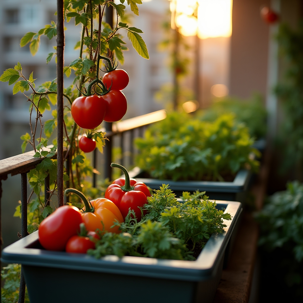 Legume variate crescute în ghivece pe balcon în toamnă