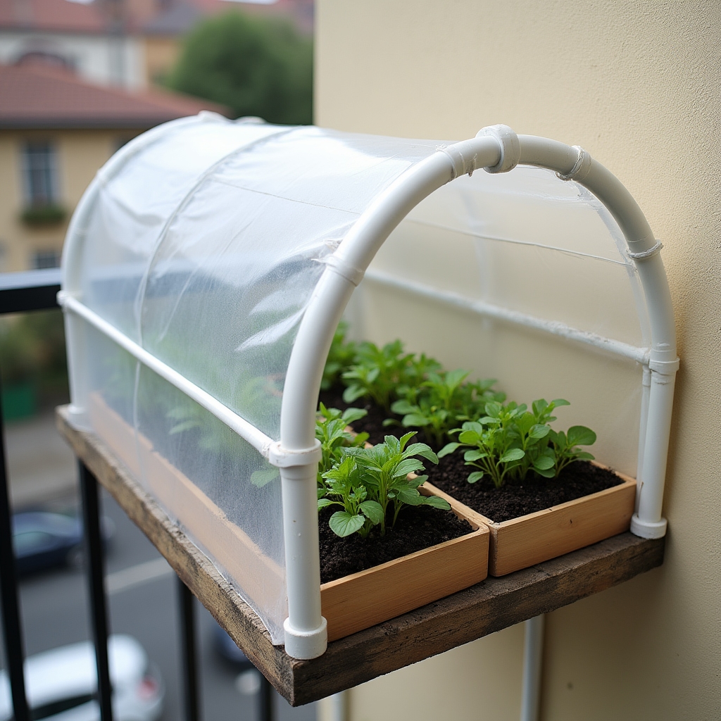 Construcție mini-solar pe balcon cu folie de polietilenă